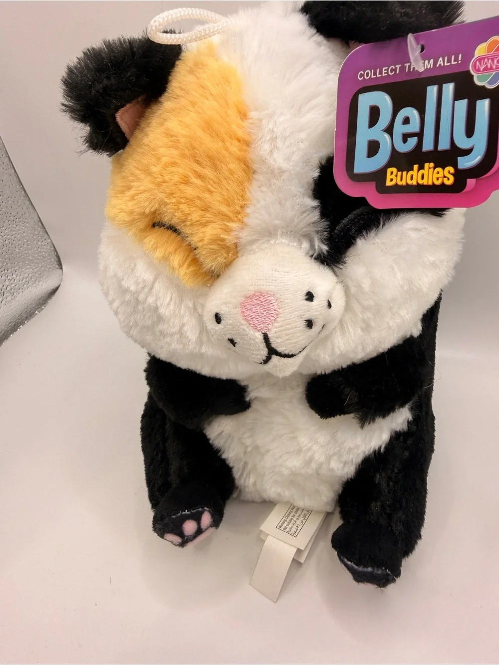 Belly Buddies Calico Cat Plush Stuffed Animal By Nanco NWT